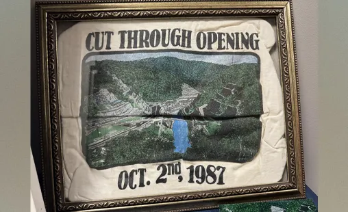 Cut Through fabric artwork